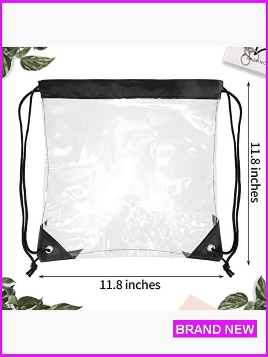 30 Pack Clear Drawstring Backpack Stadium Approved Waterproof String Bags Gym main image 6